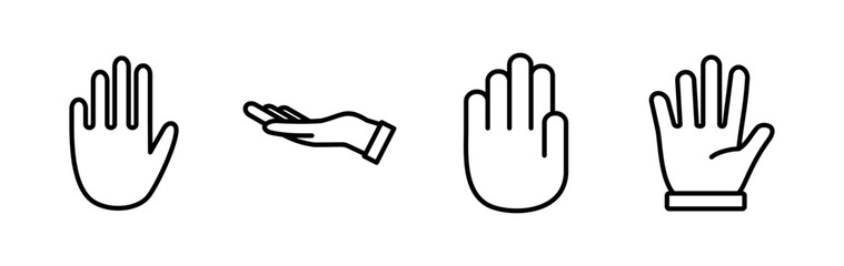 Hand icon vector. hand symbols. palm