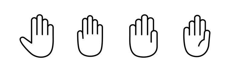Hand icon vector. hand symbols. palm
