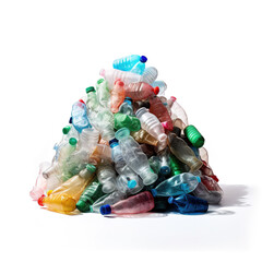 Fototapeta na wymiar pile of colorful bottle trash
