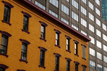 Jersey City, NJ, USA Streets and buildings in downtown Jersey City. City lines and colors. High quality photo
