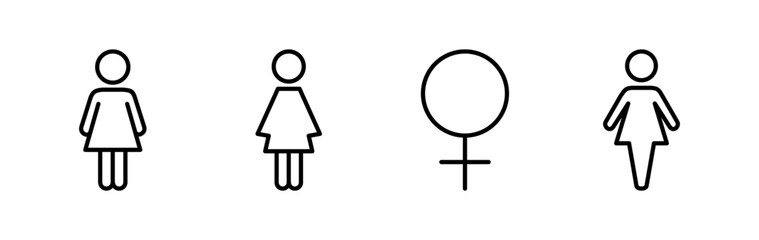 Female icon vector. toilet icon. restroom sign. gender