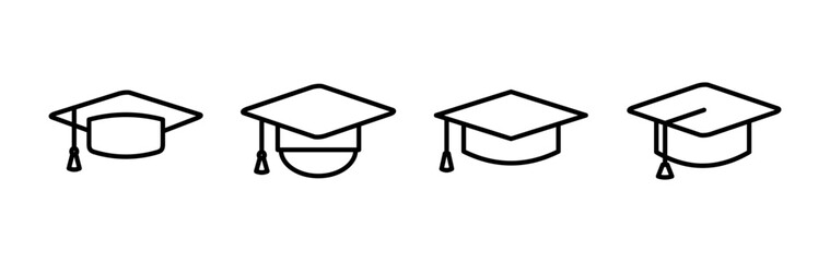 Education icon vector. graduation cap icon vector