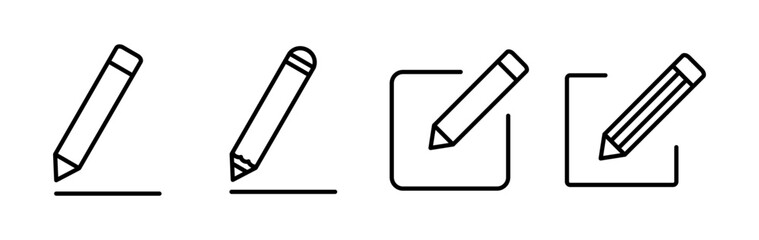 Edit icon vector. edit document sign and symbol. pencil