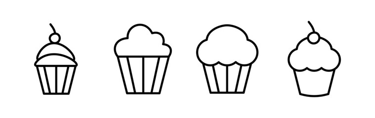 Cup cake icon vector. cake icon. bakery. muffin