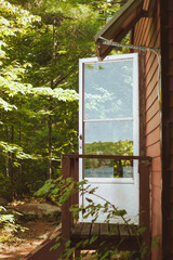 Fototapeta na wymiar The door of the cabin