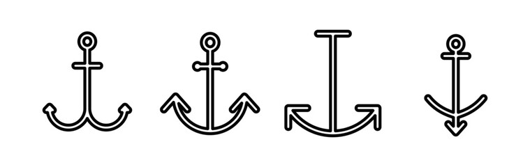 Anchor icon vector. Anchor sign. marine symbol