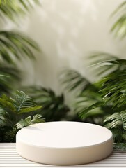 Natural Leaf Podium for Product Display