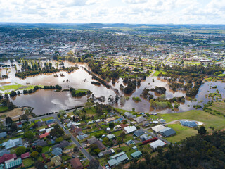 View of Flooding Goulburn City from the Rocky Hill War Memorial 17