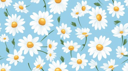 Obraz premium Seamless Daisy Delight