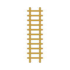 Wooden ladder icon isolated on white background. Vector illustration