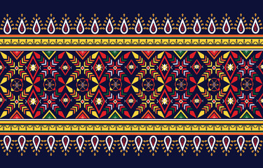 geometric ethnic pattern design for background, fabric, wallpaper vector illustration