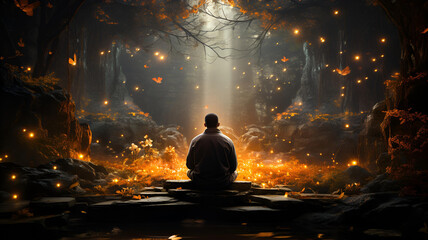 buddha at night