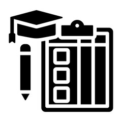 Academic Transcript Glyph Icon