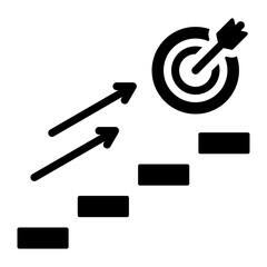 Career Goals Glyph Icon