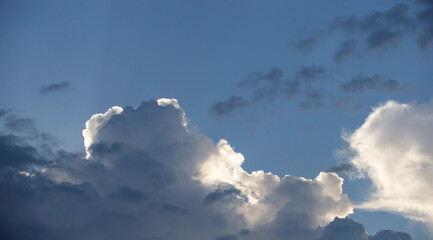 Clouds in the blue skybe used as background.