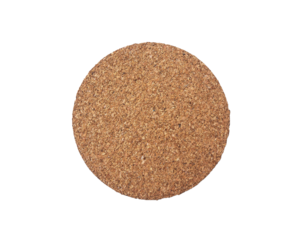 Close up view of circular cork wood texture