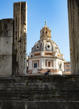 decorated dome and ruins
