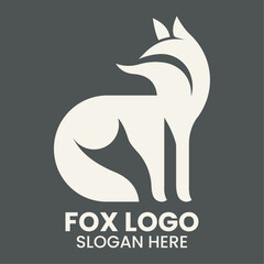 Minimalist fox logo