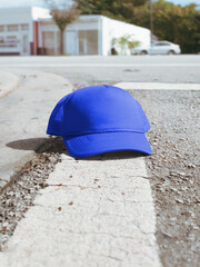 Blue cap on a street in Florida