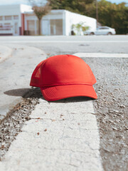 Red cap on a street in Florida