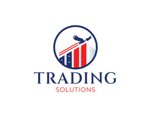 Eagle Increase Financial Trading Logo Design Template