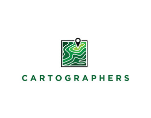 Simple Cartographic Map Logo Design Template