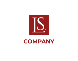 Simple Initial Letter LS Logo Design Template