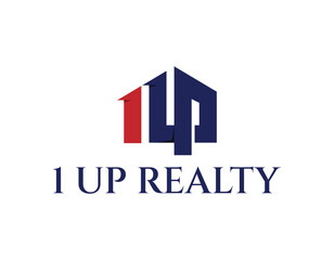 UP Typographic Shape Realty Investment Business Logo Design Template