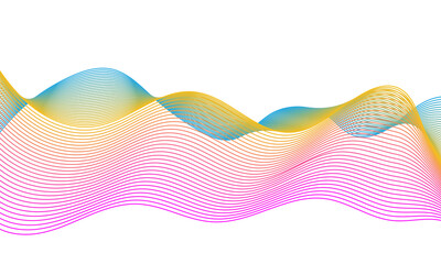 Abstract smooth wave on a white background. dynamic curved lines for technology concepts, user interface design, web design.
