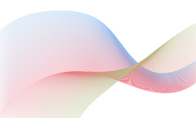 Abstract smooth wave on a white background. dynamic curved lines for technology concepts, user interface design, web design.