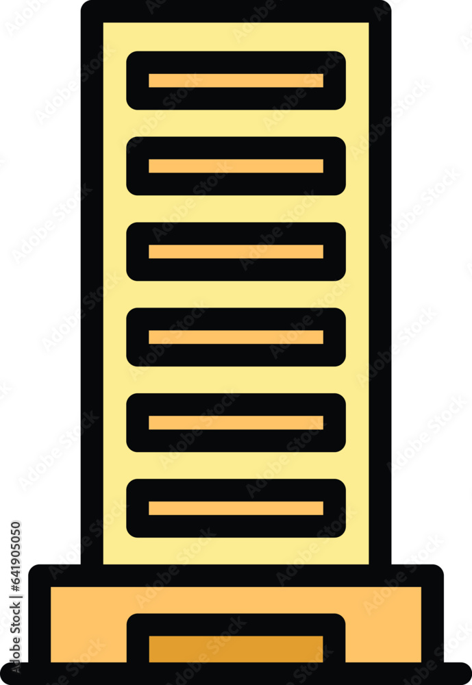 Wall mural Retail building icon outline vector. Business center. Modern city color flat