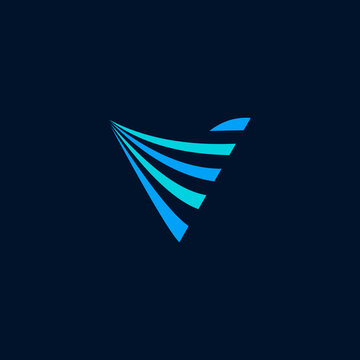 illustration of letter v design logo