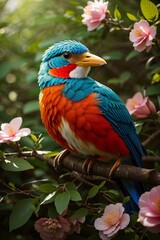 Fototapeta premium Birds in defferent color