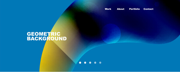 Geometric flowing shapes abstract background. Vector Illustration For Wallpaper, Banner, Background, Card, Book Illustration, landing page