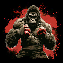 Obraz premium GORILLA MARTIAL ARTIST FIGHTER