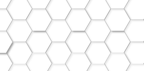 Background with hexagons White Hexagonal Background. Luxury White Pattern. Vector Illustration. 3D Futuristic abstract honeycomb mosaic white background. geometric mesh cell texture.	