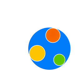 Colorful round shape design for logo or application 