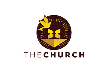 Trendy and Professional letter X church sign Christian and peaceful vector logo design