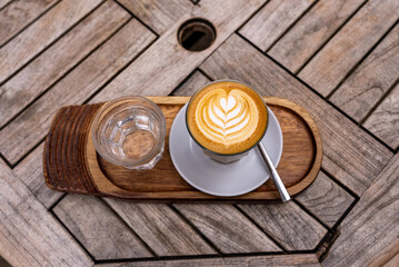 Coffee Latte on Table 