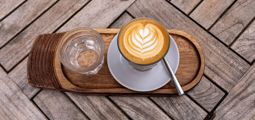 Coffee Latte on Table 