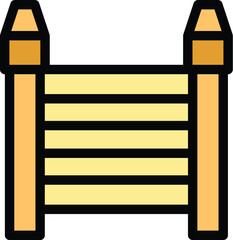 Horse obstacle icon outline vector. Race sport. Jockey derby color flat