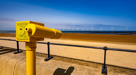 Wind Turbines, Beaches and Seaside Landscapes in the UK