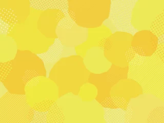 Foto op Plexiglas 背景素材 黄色 幾何学模様のポップなバックグラウンド素材 ドット ストライプ © PolarisEighteen
