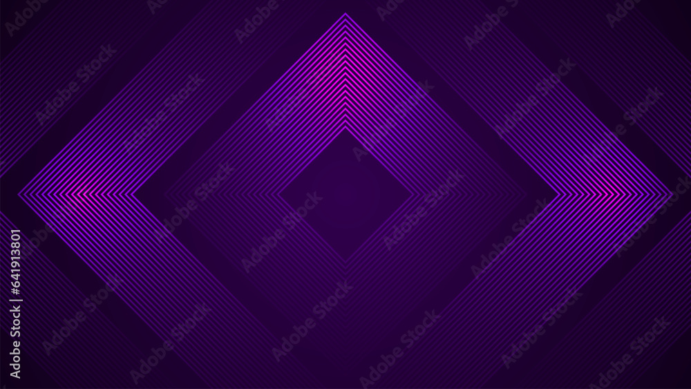 Poster dark violet simple abstract background with lines in a geometric style as the main element.