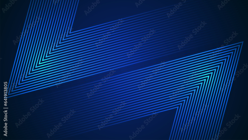 Poster dark blue simple abstract background with lines in a geometric style as the main element.