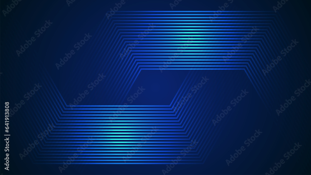 Poster dark blue simple abstract background with lines in a geometric style as the main element.