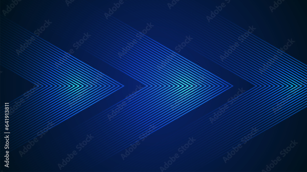Poster dark blue simple abstract background with lines in a geometric style as the main element.
