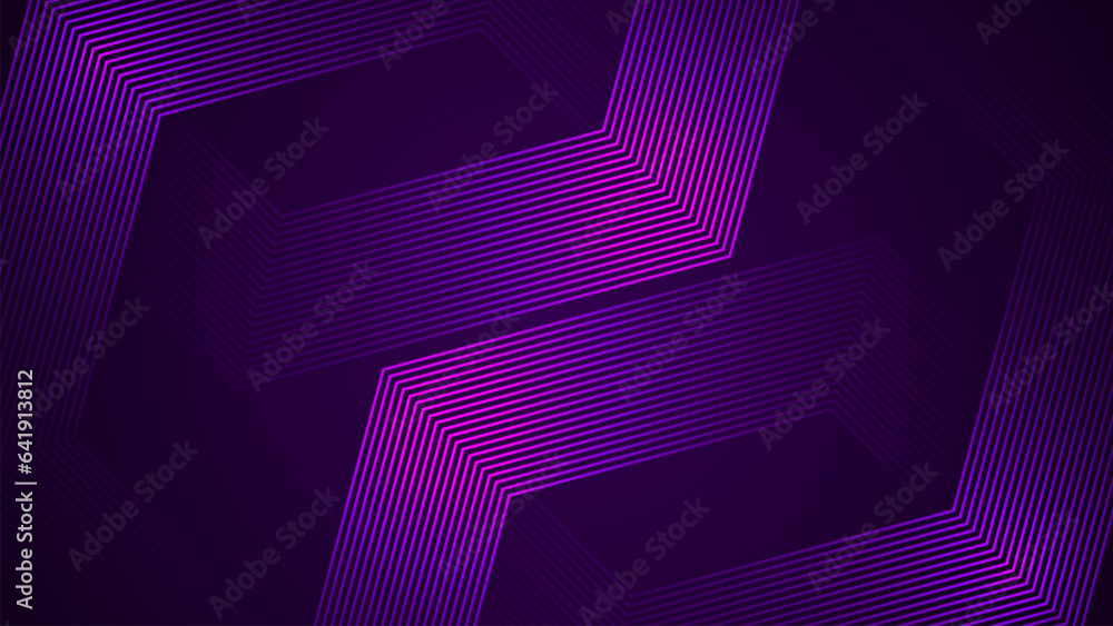 Poster dark violet simple abstract background with lines in a geometric style as the main element.