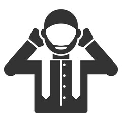 Vector illustration of call to prayer adzan icon in dark color and transparent background(png).