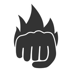 Vector illustration of fire blow icon in dark color and transparent background(png).